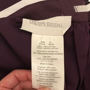David’s Bridal Strapless Bridesmaid Dress sz 10